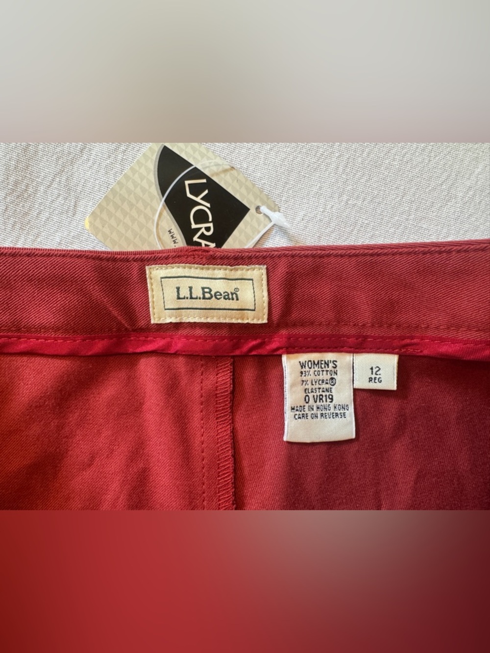 L.L. Bean Classic Fit Pants Red Straight Women’s Size 12 NWT - Picture 7 of 7